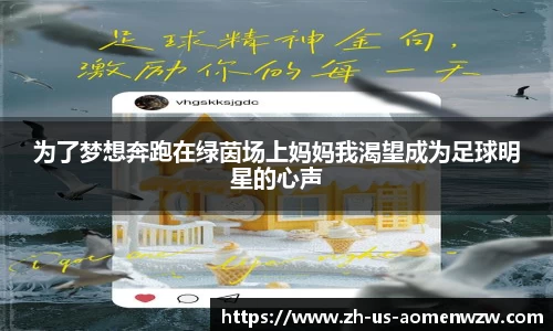 为了梦想奔跑在绿茵场上妈妈我渴望成为足球明星的心声